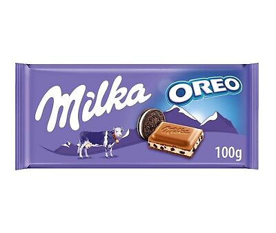 Milka - Chocolate Con Leche De Los Alpes con Relleno Cremoso Sabor Vainilla y Trozos de Galletas Oreo - 1 Tableta x 100g Embalaje Deteriorado (Cad: 08 07 2025) Supply