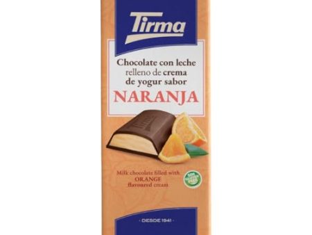 Tirma Tableta de Chocolate con Leche y Crema de Yogur con Naranja, 103g - Delicia Cremosa con Toque Afrutado Embalaje Deteriorado Online Sale