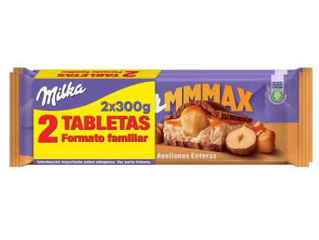 Milka MMMAX Tableta Grande de Chocolate con Leche de los Alpes, Avellanas Enteras y Relleno de Caramelo Embalaje Deteriorado (Cad: 31 12 2025) Supply