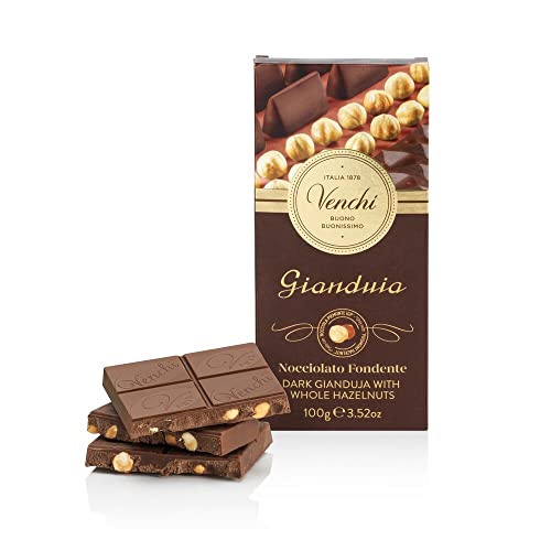 Venchi - Tableta de Chocolate Negro con Avellanas del Piamonte IGP y Gianduja - 100 g - Sin Gluten Embalaje Deteriorado Online Sale