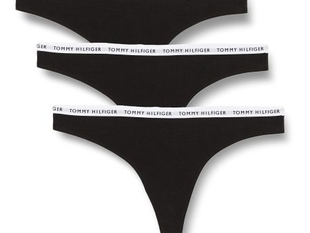 (Falta 1, Incluye 2 tangas) - Talla: XS - Pack de 2 Tangas Clásicas para Mujer Tommy Hilfiger, Negro Embalaje Deteriorado For Cheap