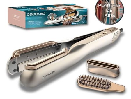 Cecotec Plancha de Pelo y Secador Ritualcare Air Lisse 2 en 1 Champagne, 1000W, Motor Digital, Plasma, Cerámica y Queratina Embalaje Deteriorado Sale