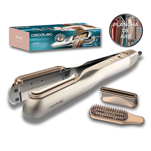 Cecotec Plancha de Pelo y Secador Ritualcare Air Lisse 2 en 1 Champagne, 1000W, Motor Digital, Plasma, Cerámica y Queratina Embalaje Deteriorado Sale