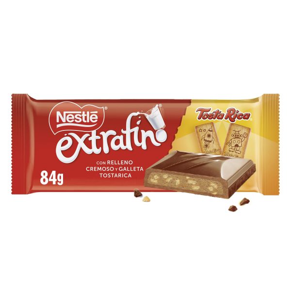 NESTLÉ EXTRAFINO Tableta de Chocolate con Leche y Galleta Tosta Rica, 84 g Embalaje Deteriorado (Cad: 30 09 2025) Online Sale